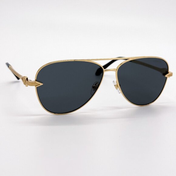 NEW VE2283 1002/87 VERSACE GOLD GREY AVIATOR SUNGLASSES VERSACE VE2283 100287 - Picture 4 of 10